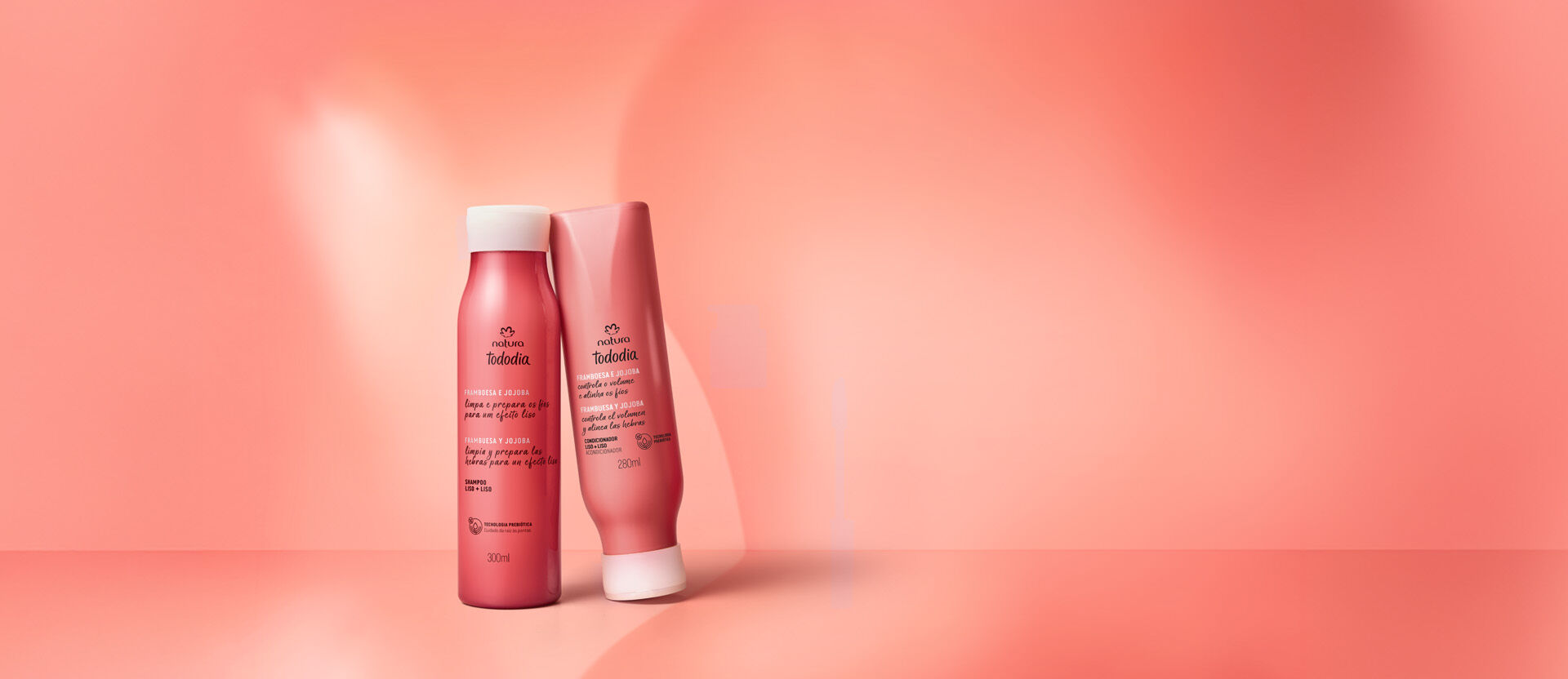 Kit Tododia Shampoo e Condicionador Lisos+Lisos Framboesa e Jojoba (2 produtos)