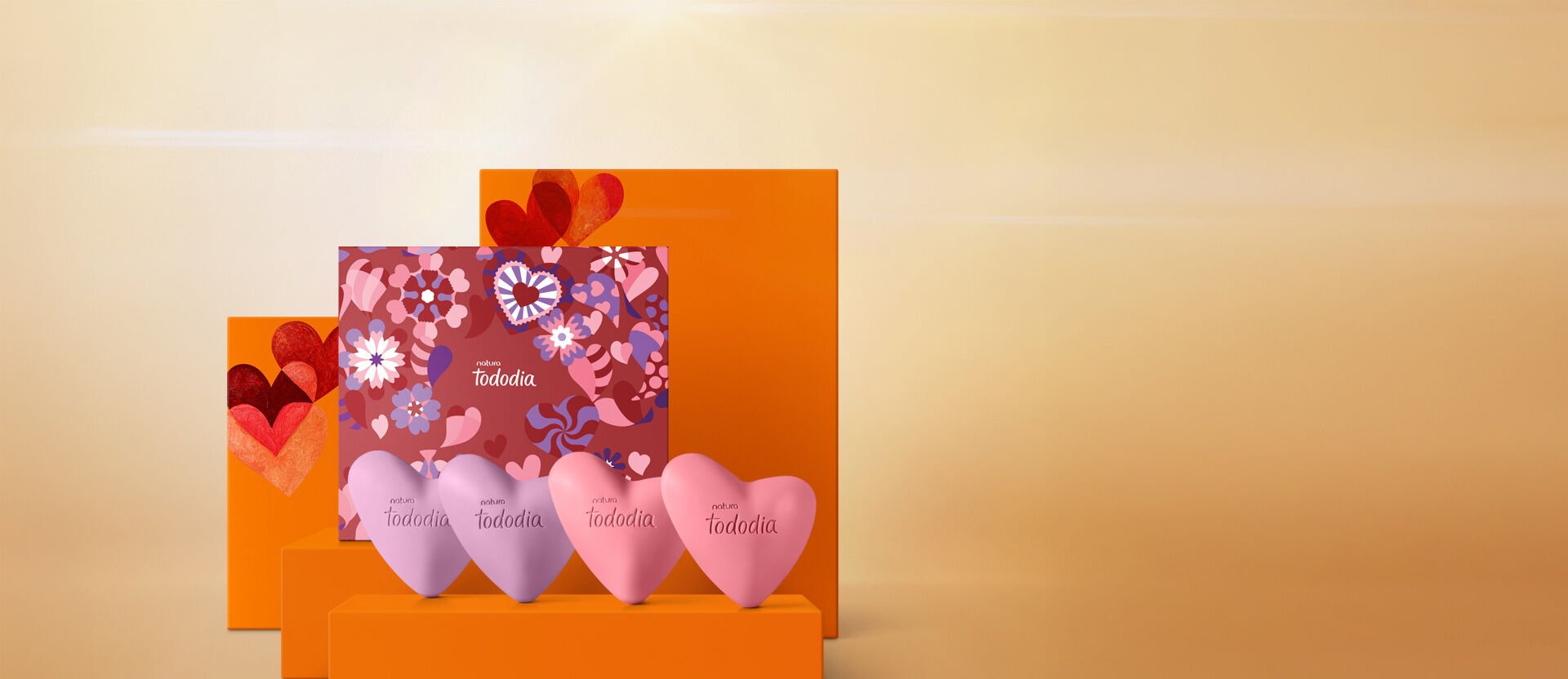 Presente Natura Tododia Sabonetes Coração (4 unidades)