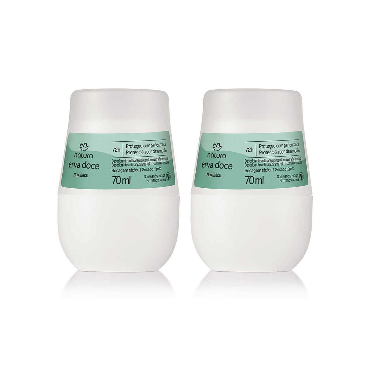 Kit Desodorante Antitranspirante Roll-on Erva Doce (2 unidades)