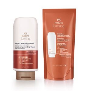 Kit Creme de Pentear Nutrição e Reparação Profunda Lumina com Refil 2 un de 250 ml