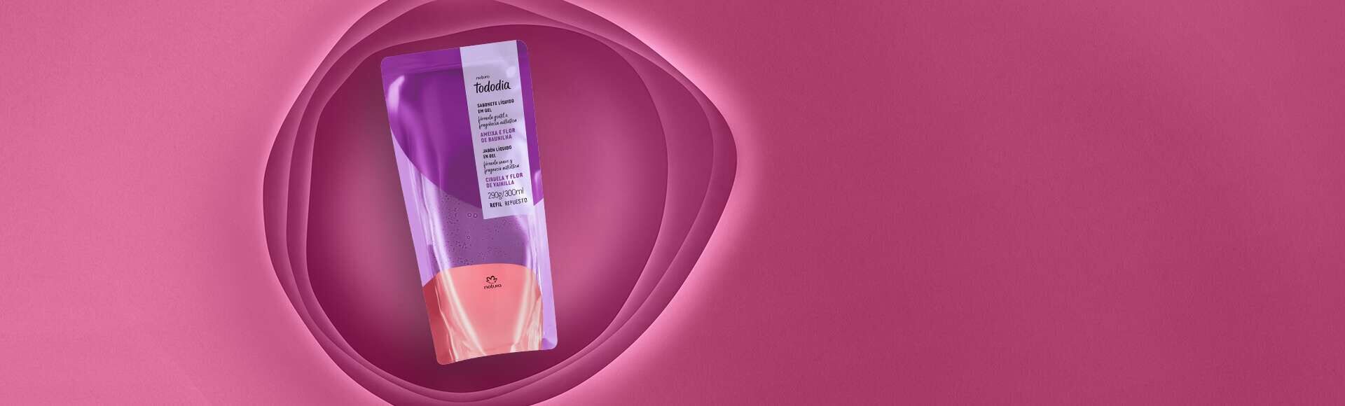 Refil Sabonete Líquido em Gel Tododia Ameixa e Flor de Baunilha