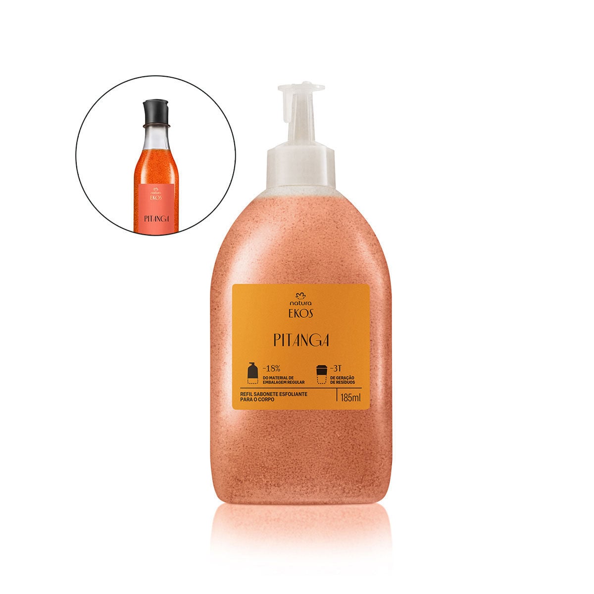 Sabonete Liquido Esfoliante para Corpo Ekos Pitanga 185ML