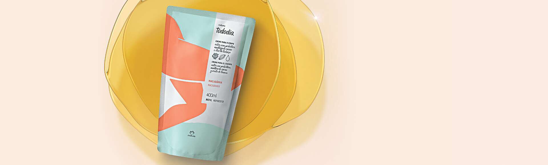 Refil Creme Desodorante Nutritivo Corporal Tododia Macadâmia