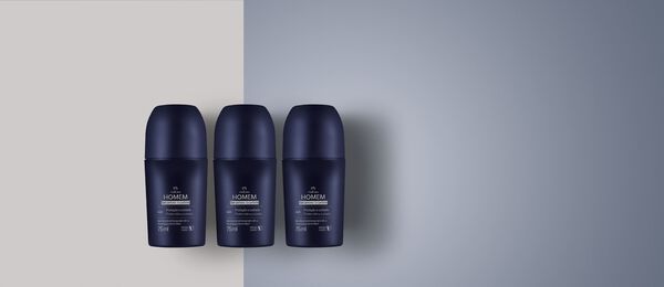 Kit Desodorante Antitranspirante Roll-On Natura Homem Sem Perfume (3 unidades)