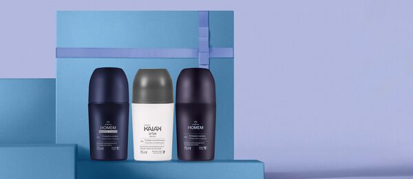 Kit Desodorante Antitranspirante Kaiak Urbe y Natura Homem con y sin perfume (3 productos)