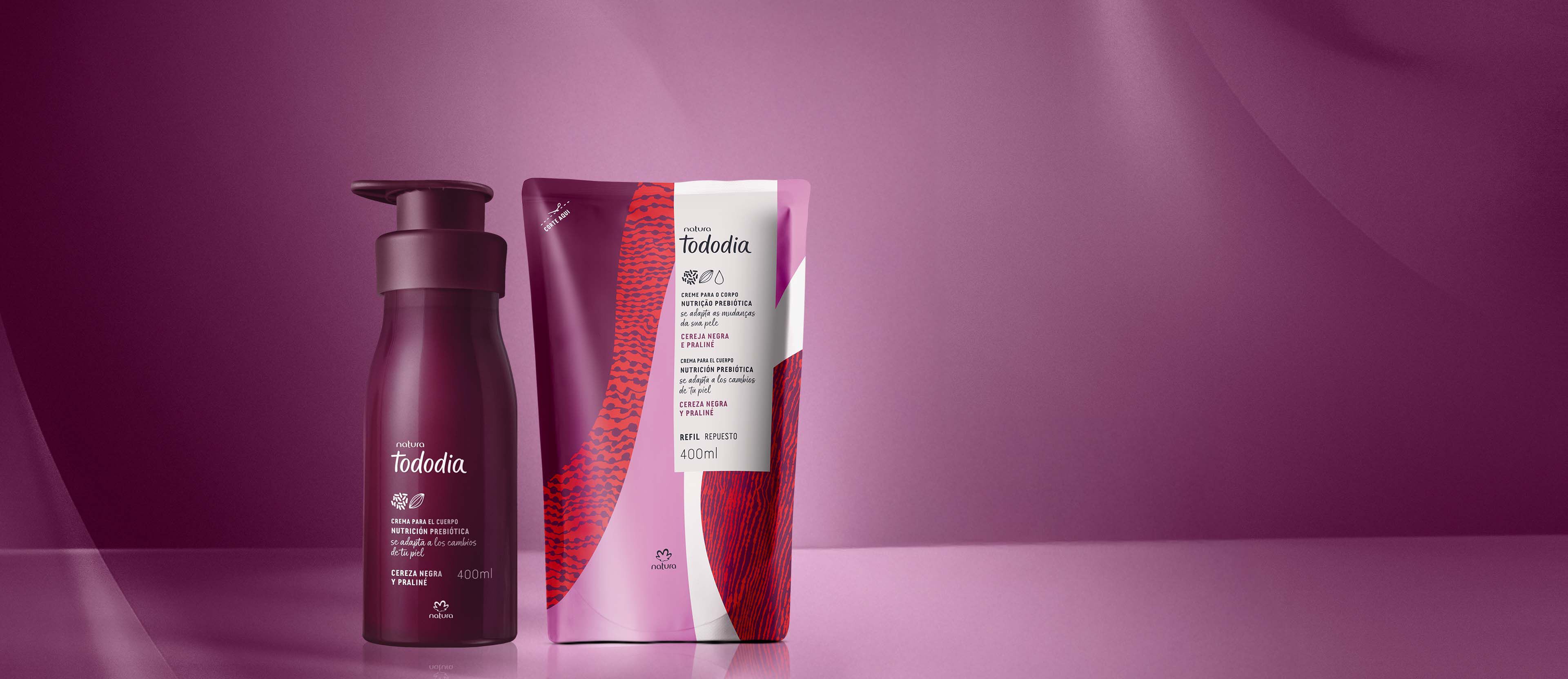 Kit Crema y Repuesto Tododia Cereza Negra y Praliné