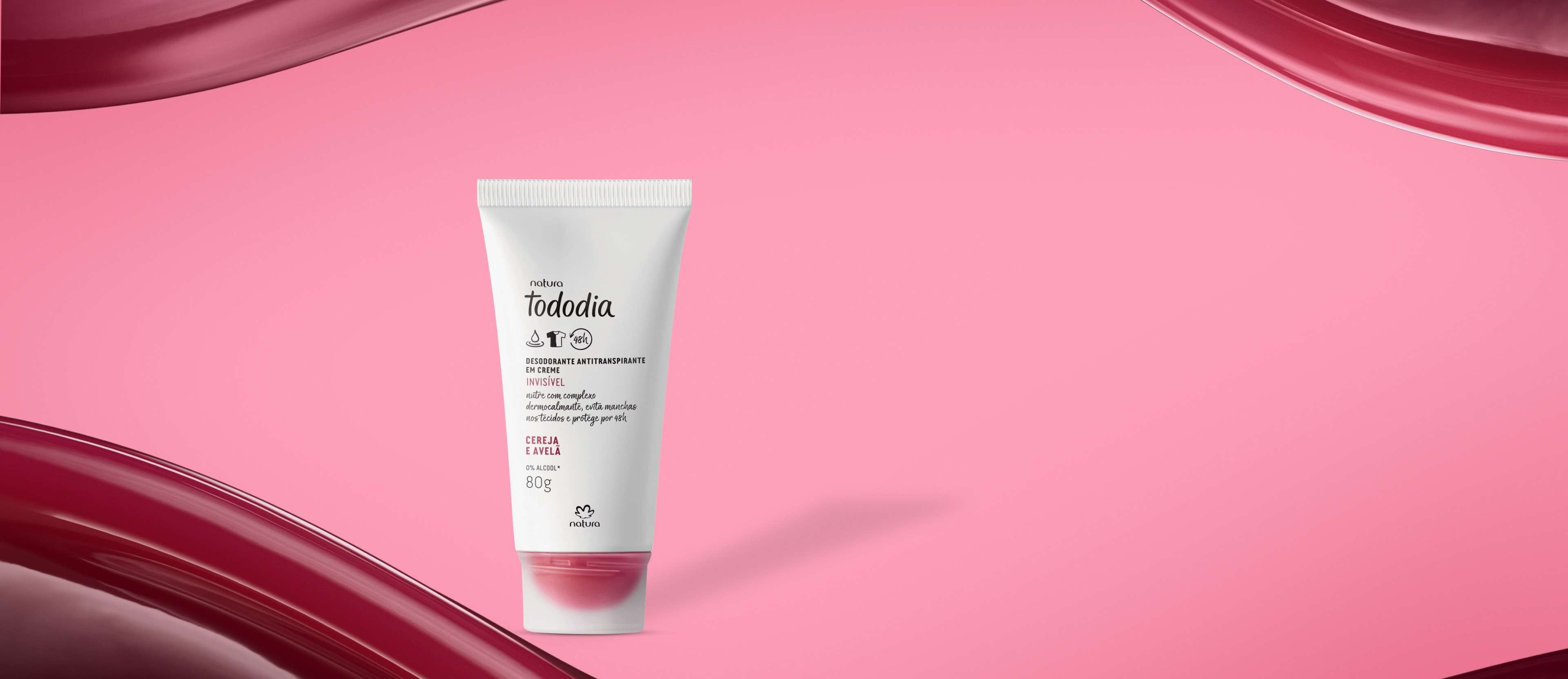 Desodorante antitranspirante en crema Tododia cereza y avellana