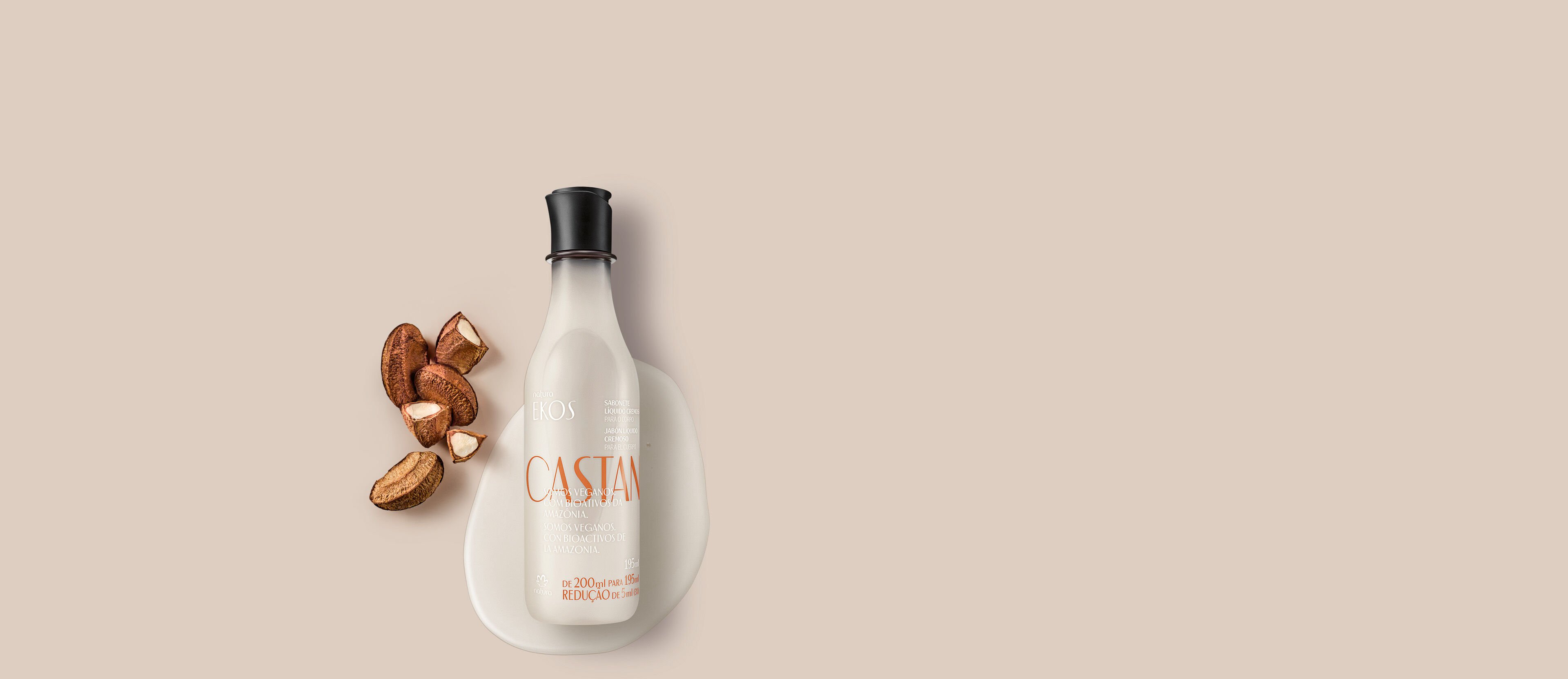 Jabón Líquido Cremoso para el Cuerpo Ekos Castaña