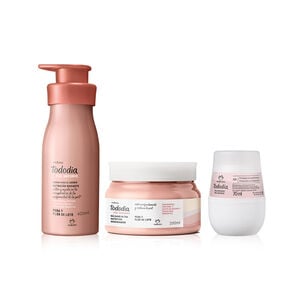 Kit Crema Corporal, Desodorante y Bálsamo Tododia Piel Uniforme Pera y Flor de Loto