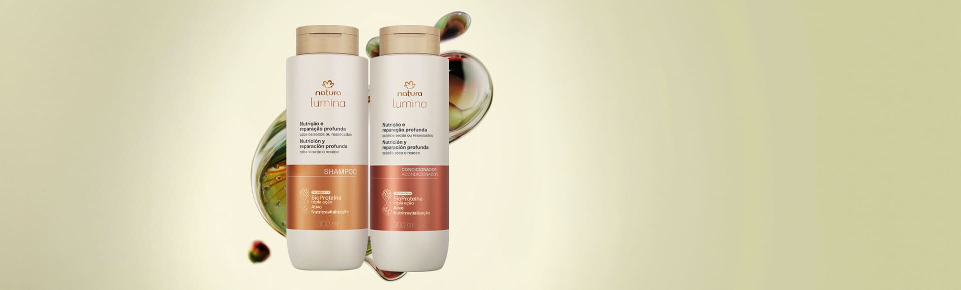 Kit Shampoo y Acondicionador Lumina Nutrición y Reparación Profunda