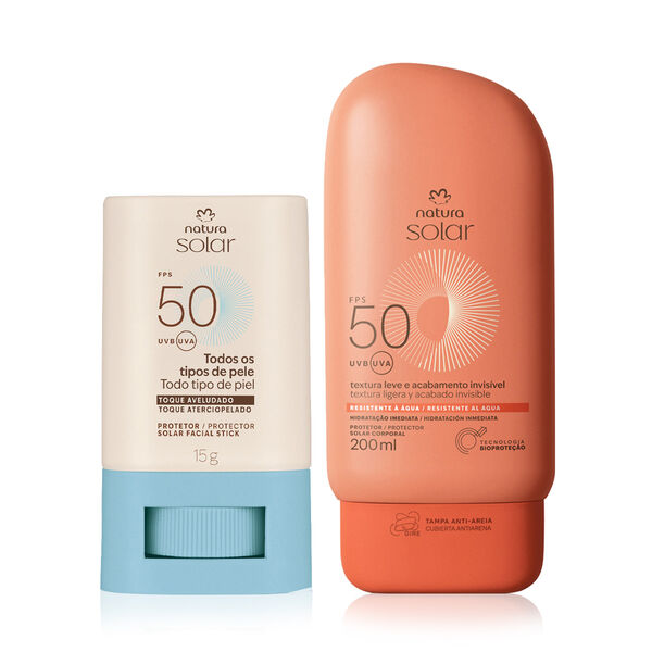 Kit Protector Solar Facial Stick y Protector Solar Corporal FPS 50 Natura Solar