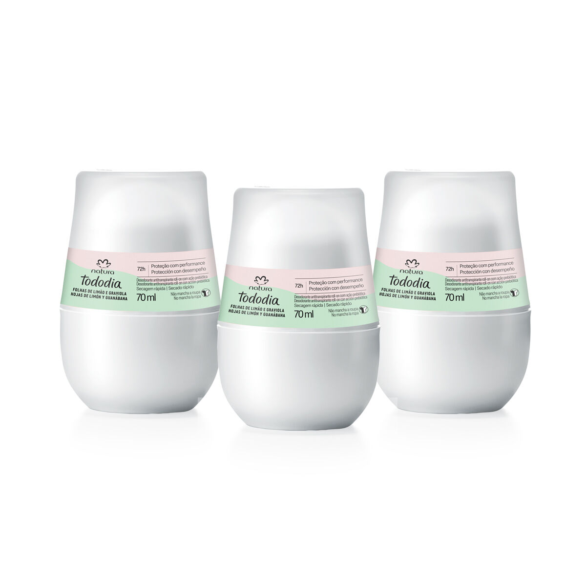 Kit Desodorante Antitranspirante Roll-on Tododia Hojas de Limón y Guanábana
