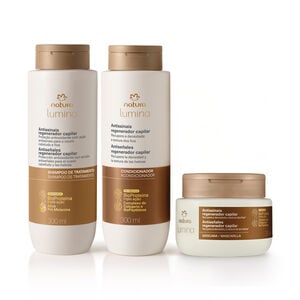 Kit Shampoo, Acondicionador y Máscara Lumina Antiseñales Regenerador