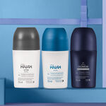 Kit Desodorante Antitranspirante Kaiak Clásico, Urbe y Natura Homem Sin Perfume (3 productos)