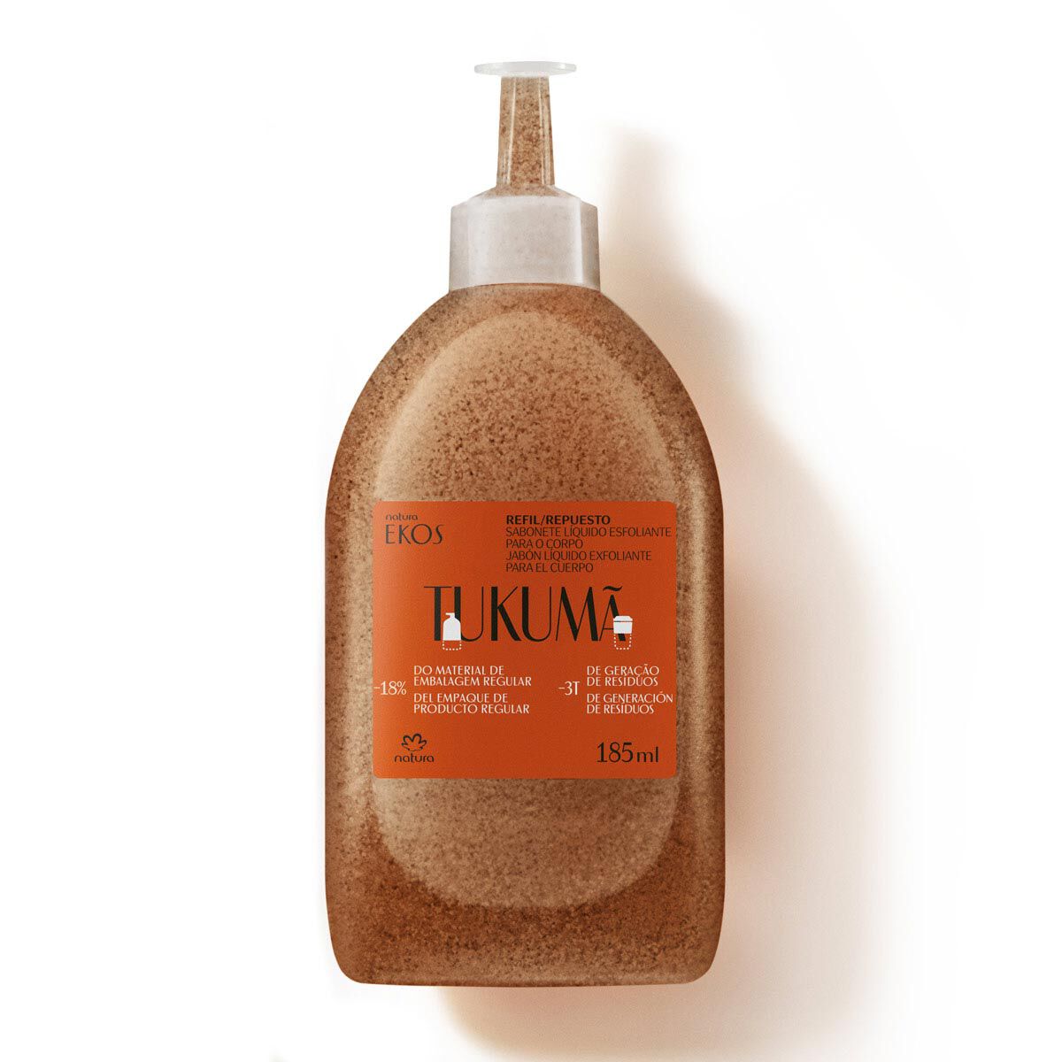 Repuesto Jabón Líquido Exfoliante Corporal Ekos Tucumã 185 ml