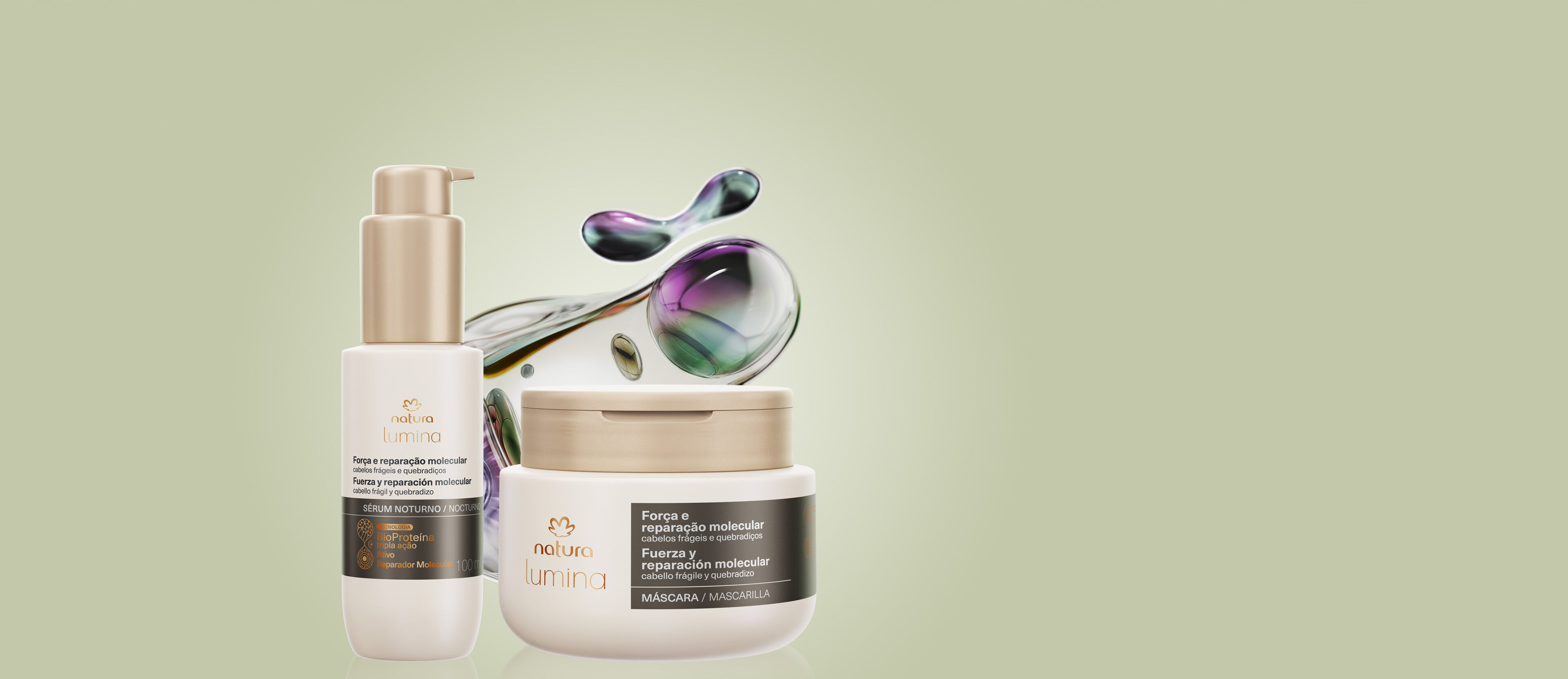 kit Sérum Nocturno y Mascarilla Capilar Lumina Fuerza y Reparación Molecular