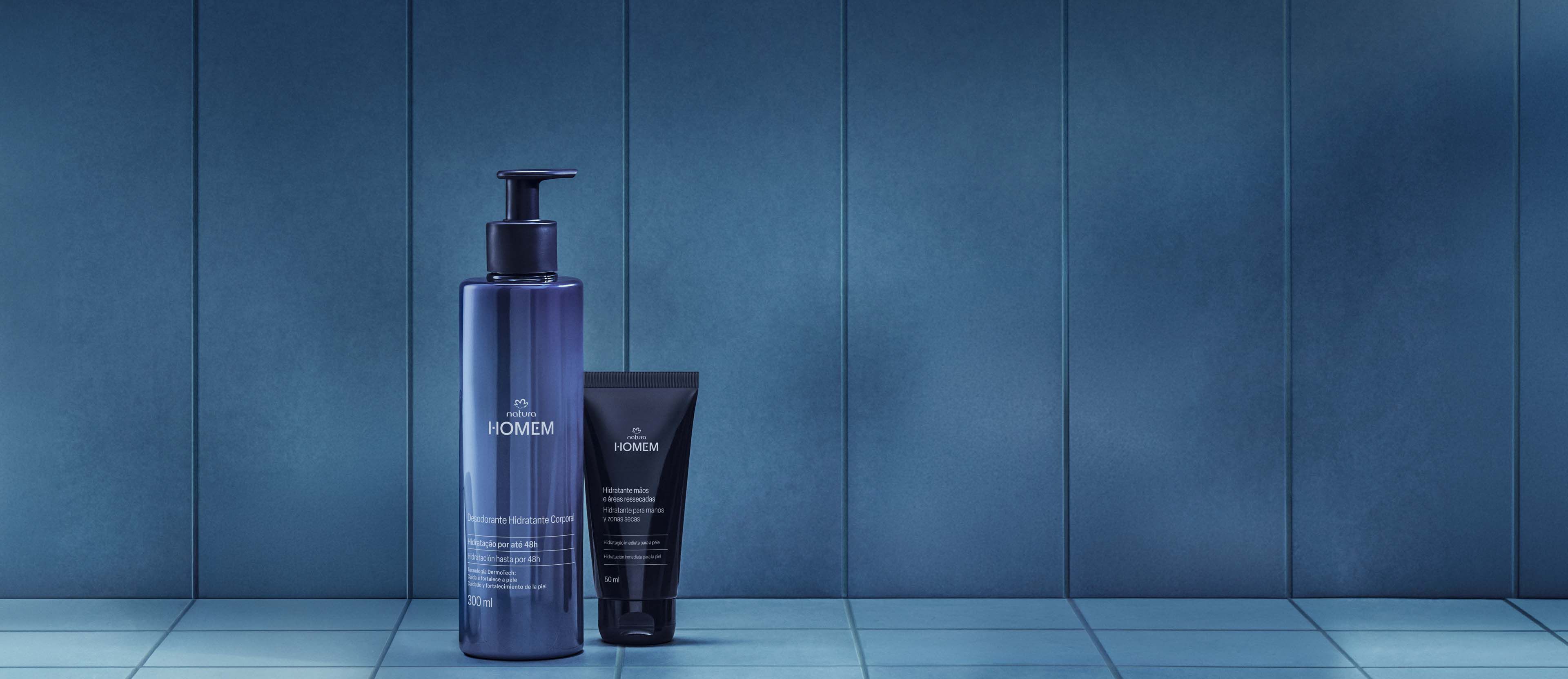 Kit Desodorante Hidratante Corporal y Hidratante para Manos y Áreas Resecas Natura Homem (2 productos)