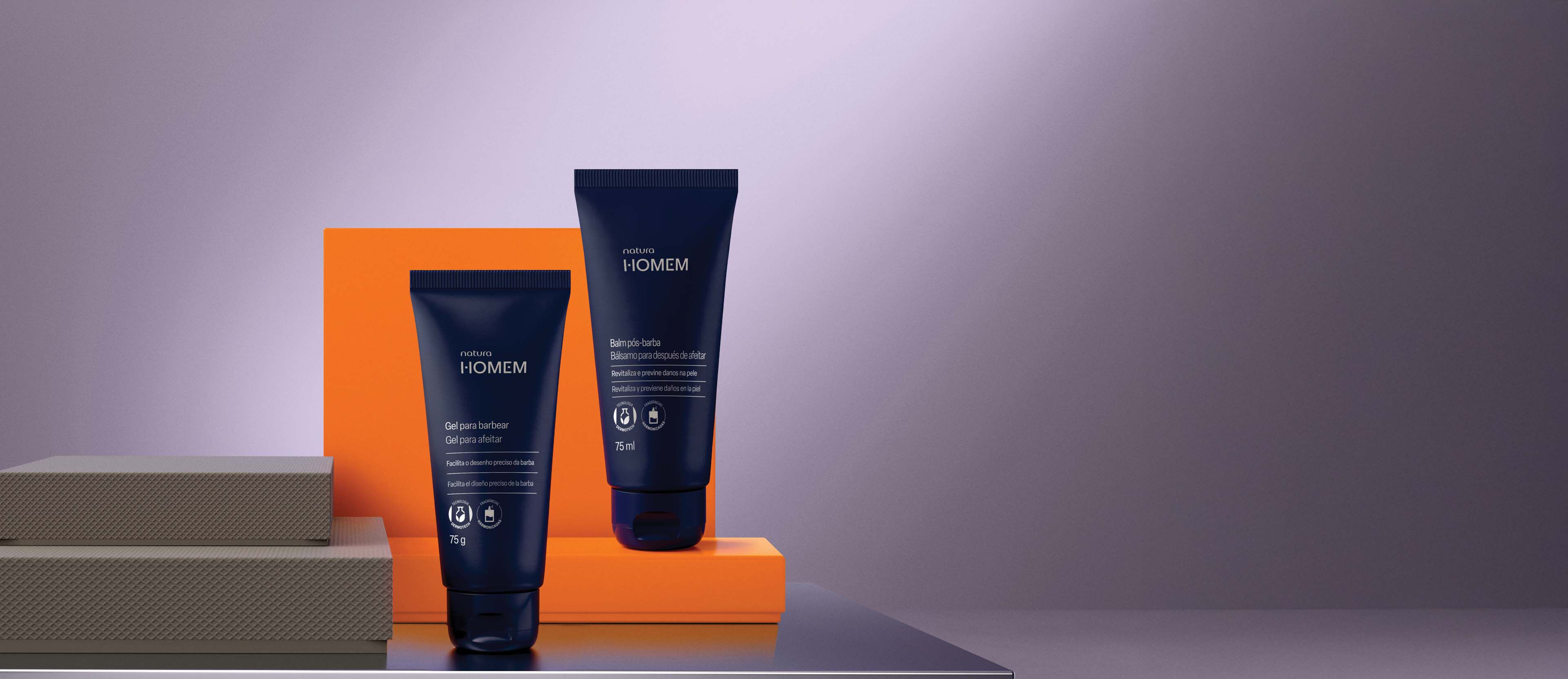 Kit Gel para Afeitar y Bálsamo para después de afeitar Multifuncional Natura Homem (2 productos)