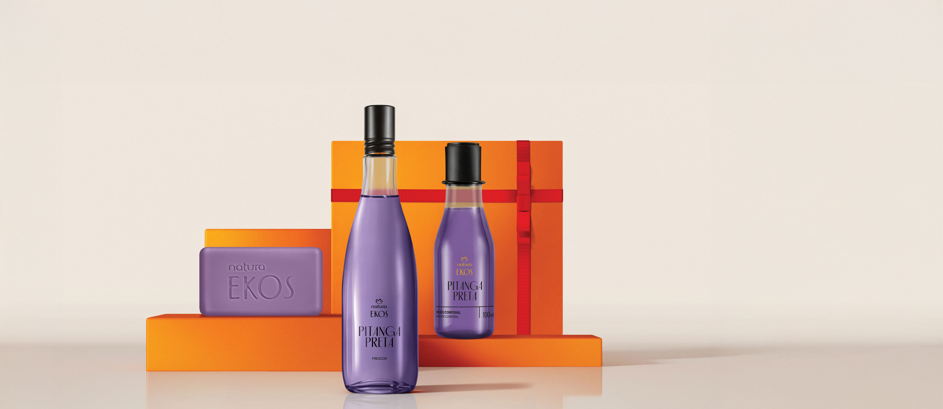 Kit Jabón, Aceite Corporal y Frescor Ekos Pitanga Negra (3 productos)