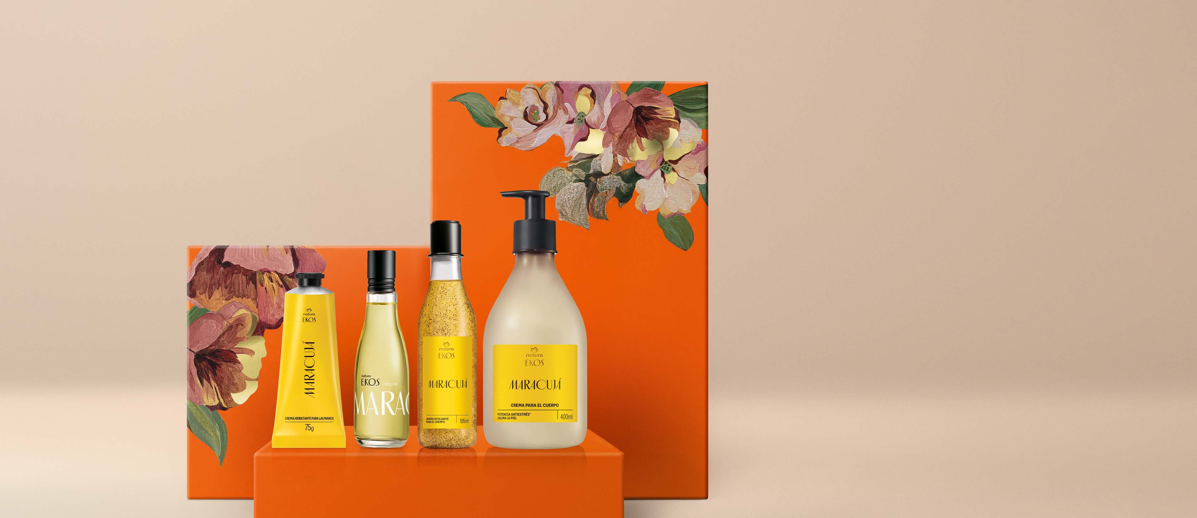 Regalo Madres Ekos Maracuya (1 crema corporal + 1 jabón exfoliante + 1 crema para manos + 1 EDT)