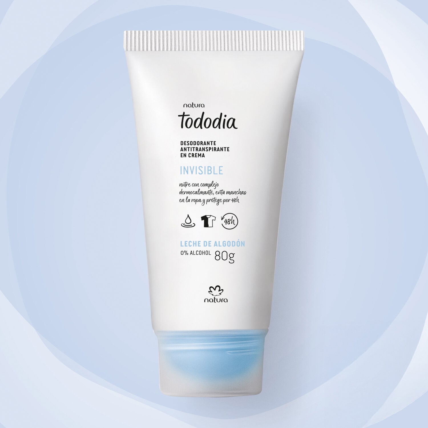 Desodorante antitranspirante en crema leche de algodón Tododia