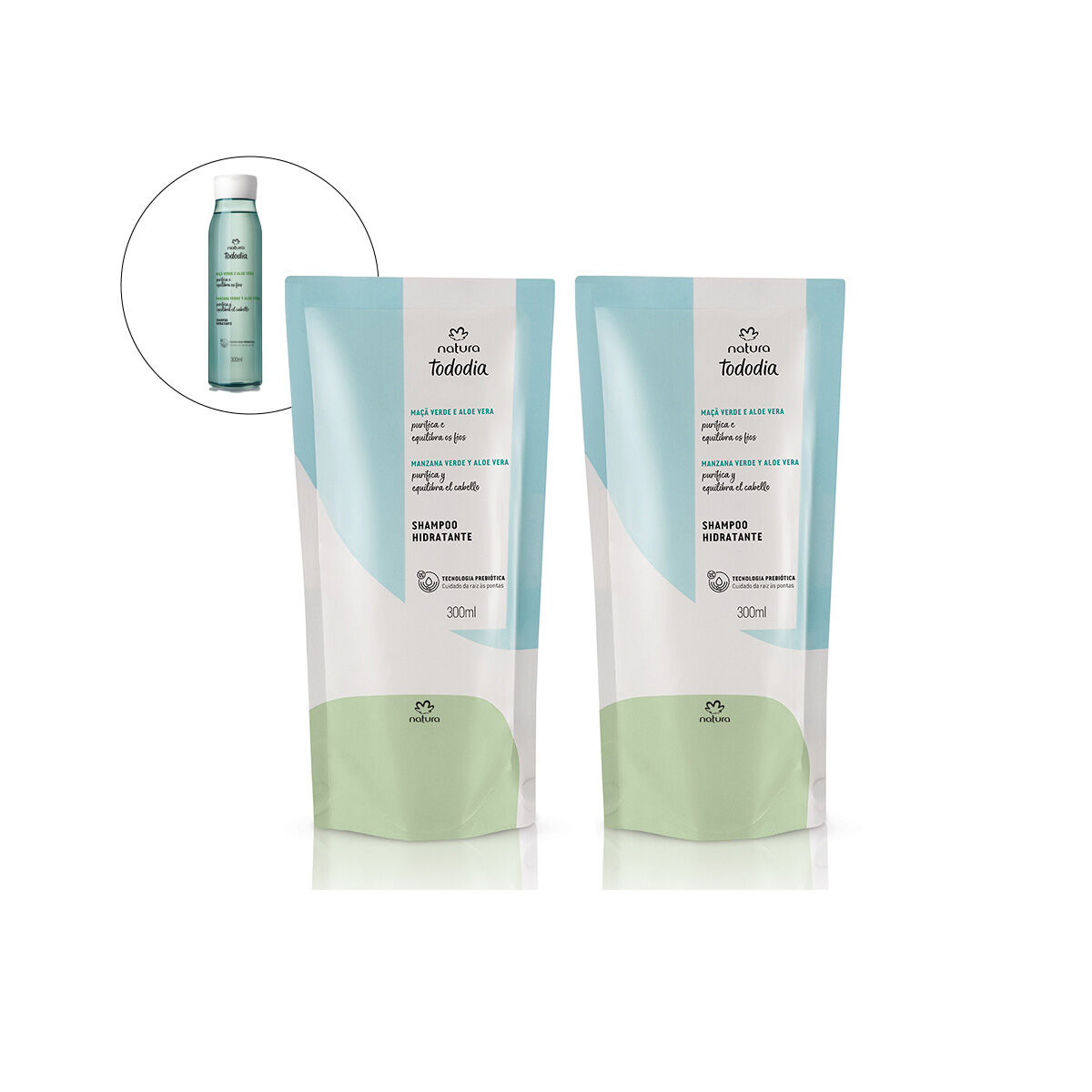 Kit Duo Shampoo Tododia Hidratación Refill
