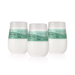 Kit Desodorante Roll-On Erva Doce (3 unidades)