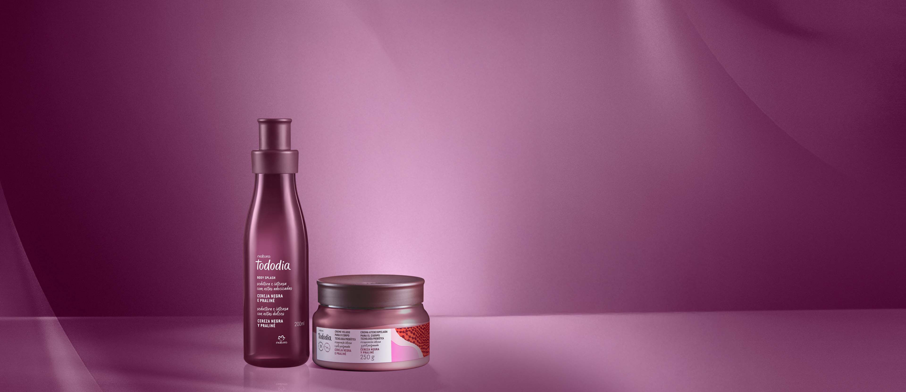 Kit Crema Corporal y Body Splash Tododia Cereza Negra y Praliné