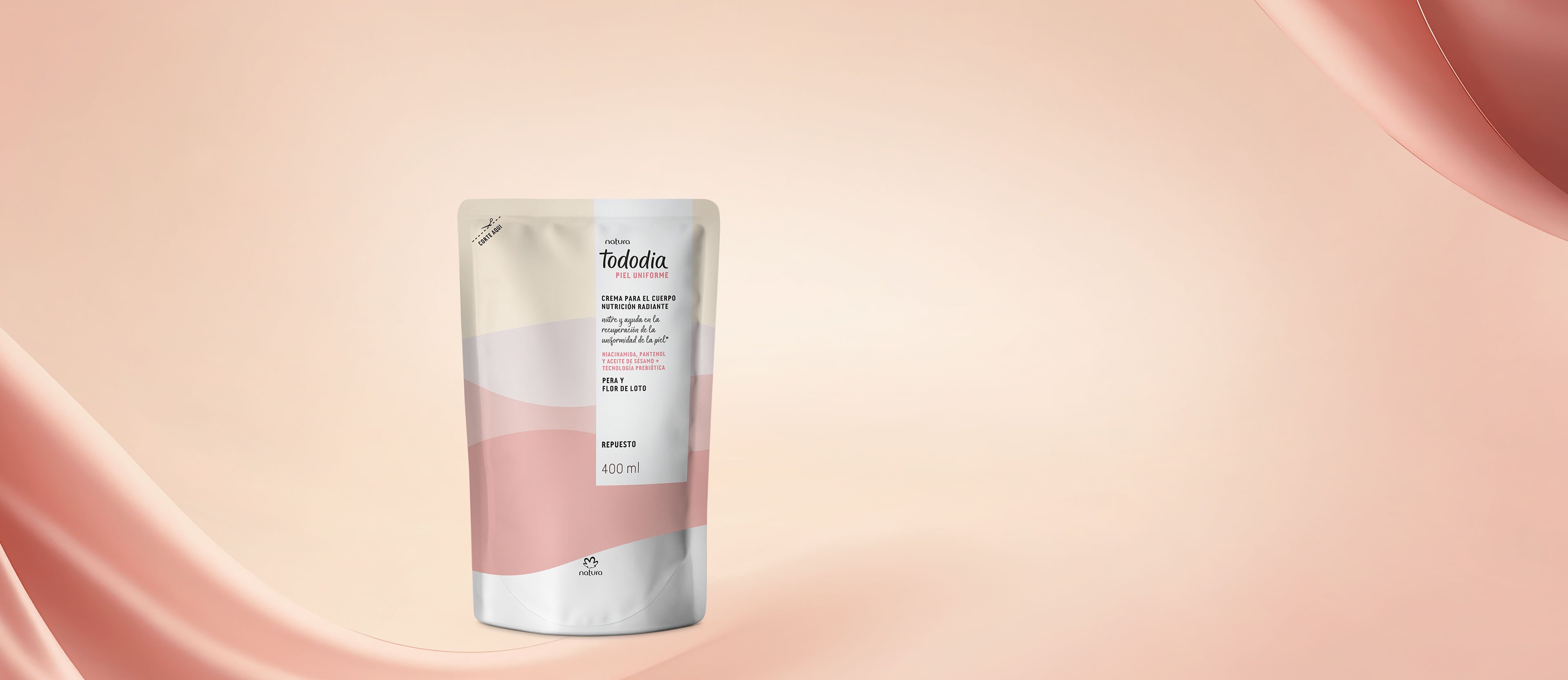 Repuesto Crema Corporal Nutrición Radiante Tododia Pera y Flor de Loto