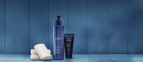 Kit Desodorante Corporal, Hidratante para Manos y Áreas Resecas y Jabón en Barra para Cuerpo y Barba Natura Homem (3 unidades)