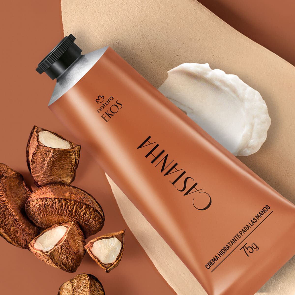 Pulpa hidratante para manos castaña 75g Natura Ekos