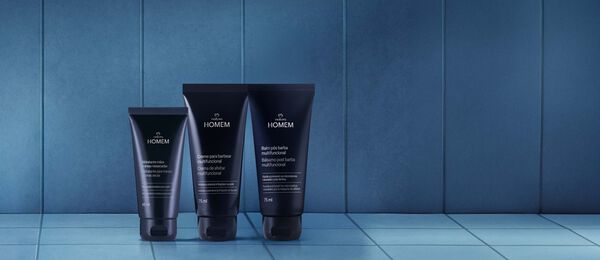 Kit Crema para afeitar, Bálsamo para después de afeitar y Hidratante para manos y áreas resecas Natura Homem (3 unidades)