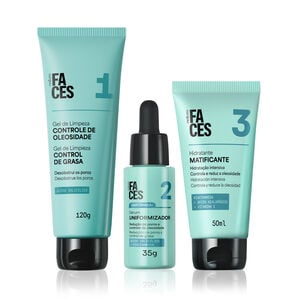Kit Trío Faces Rutina Facial Anti-Oleosidad