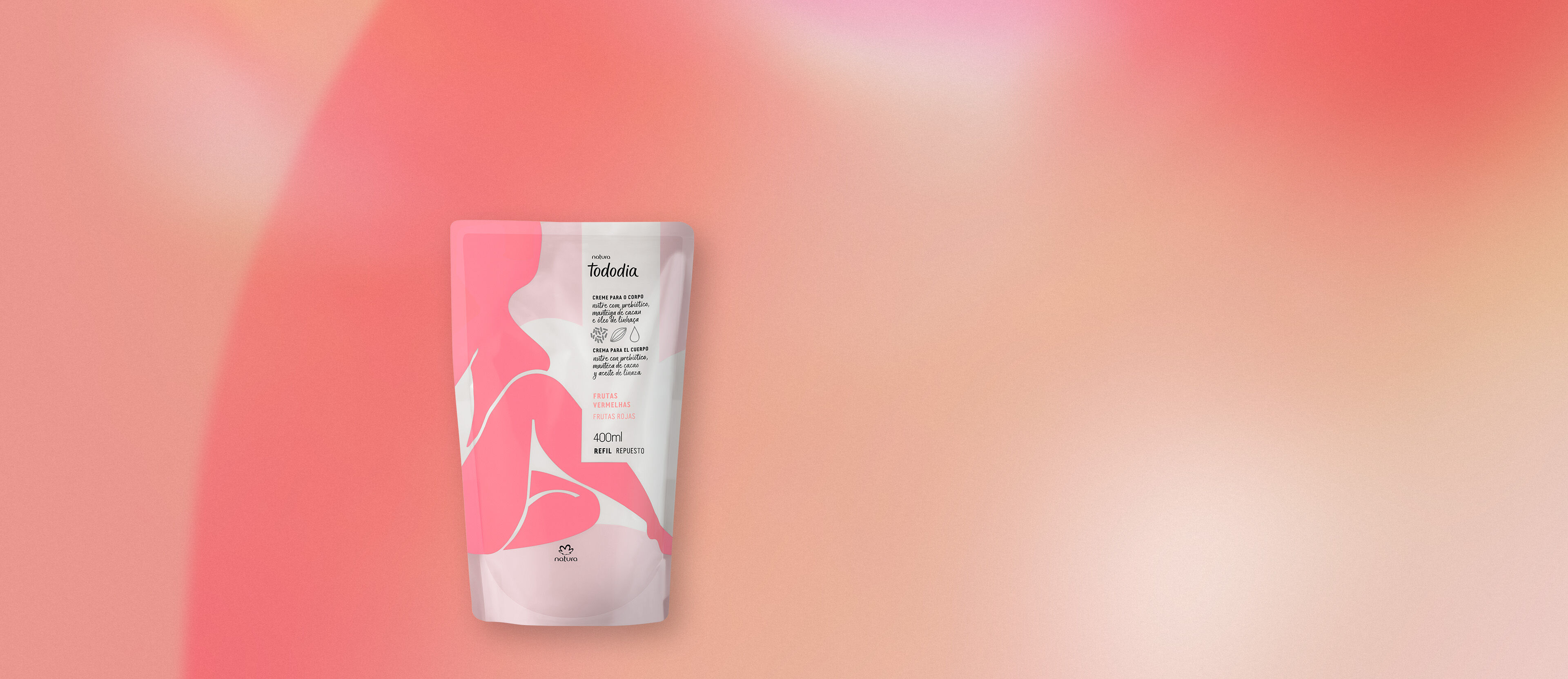 Repuesto crema nutritiva corporal Tododia frutas rojas