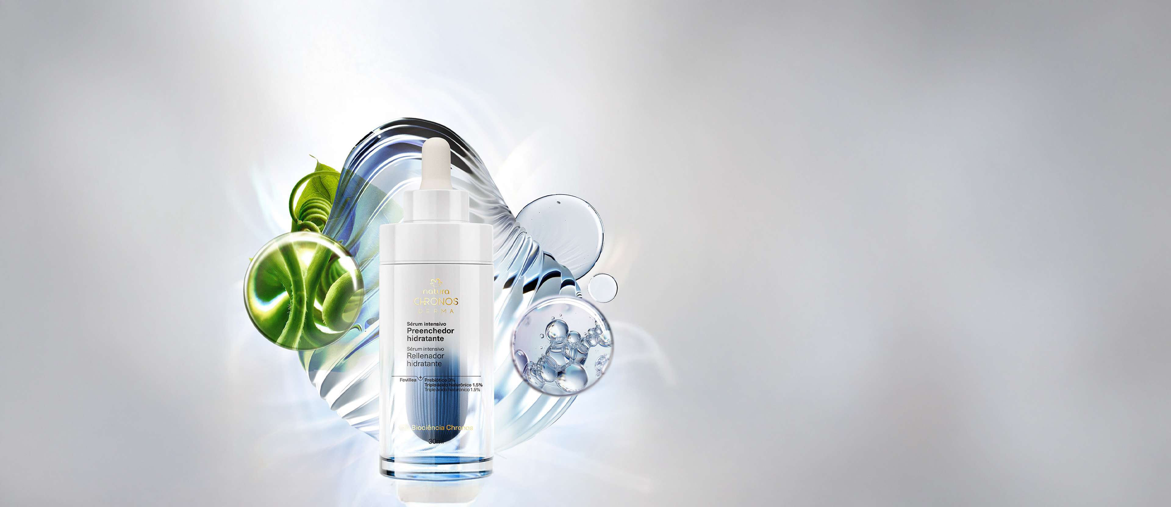 Sérum rellenador hidratante rostro y cuello Chronos Derma