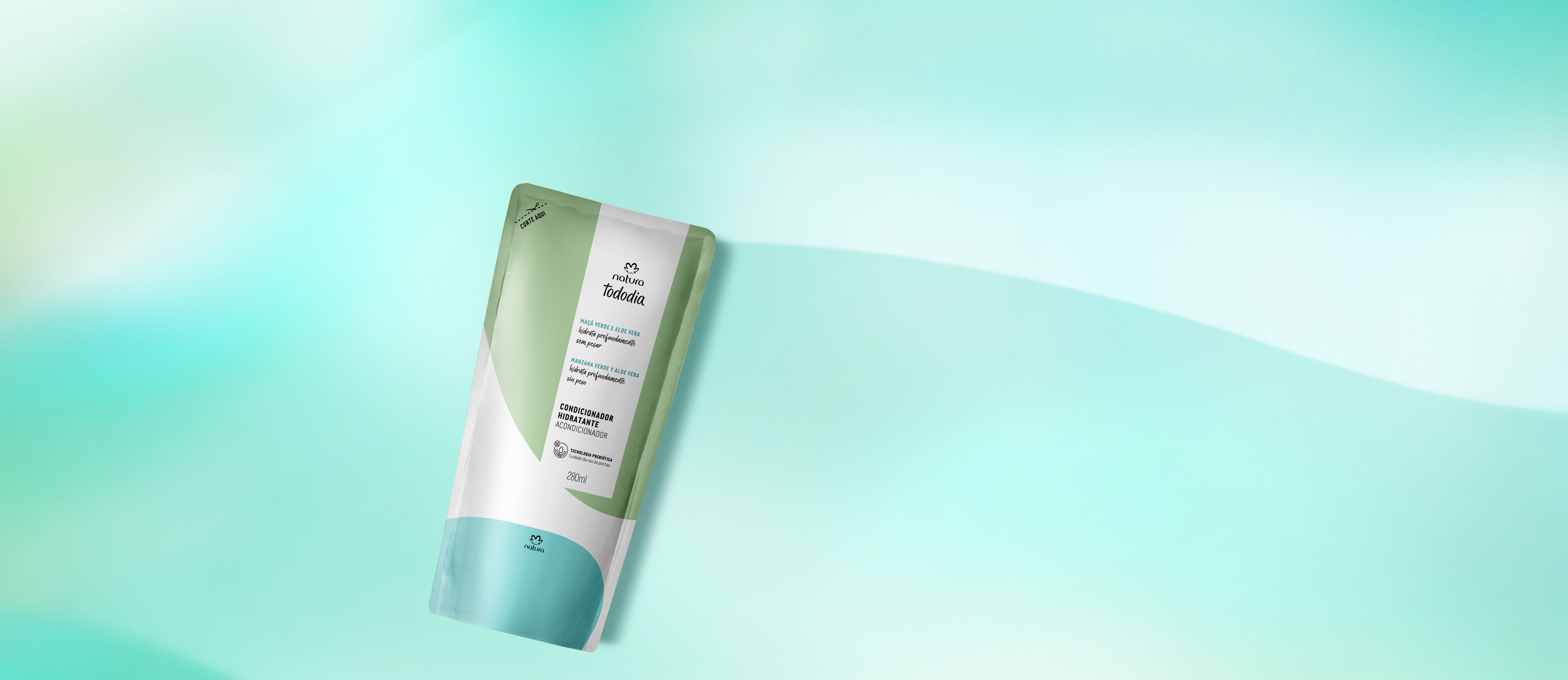 Repuesto acondicionador Tododia manzana verde y aloe vera