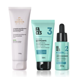 Kit Piel Grasa Faces y Chronos Derma (3 productos)