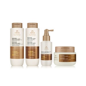 Kit Shampoo, Acondicionador, Máscara y Sérum Lumina Antiseñales Regenerador Capilar