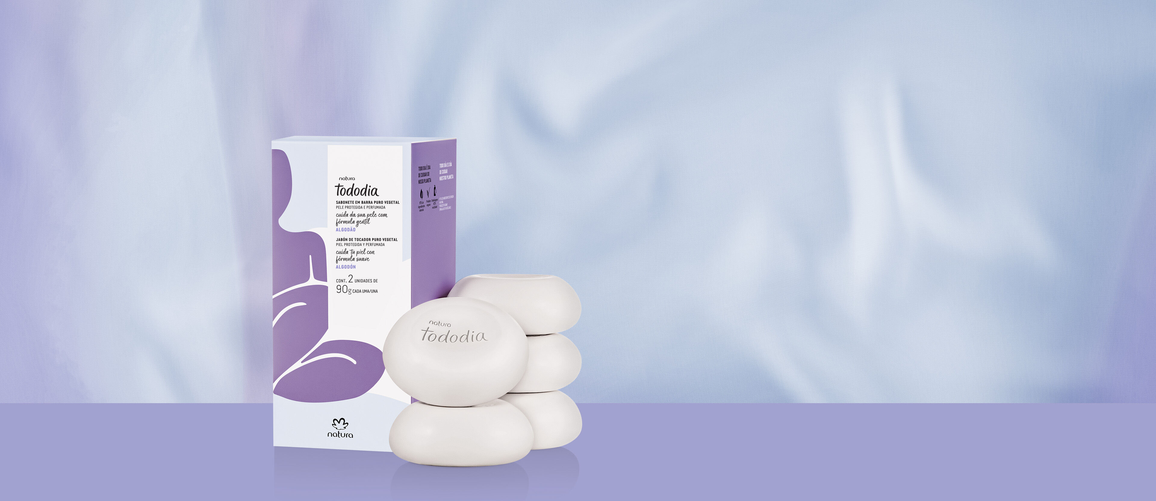 Jabones en barra Tododia algodón