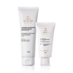Kit Limpieza Purificante Antioleosidad y Triple Exfoliante Peeling Antiseñales Chronos Derma
