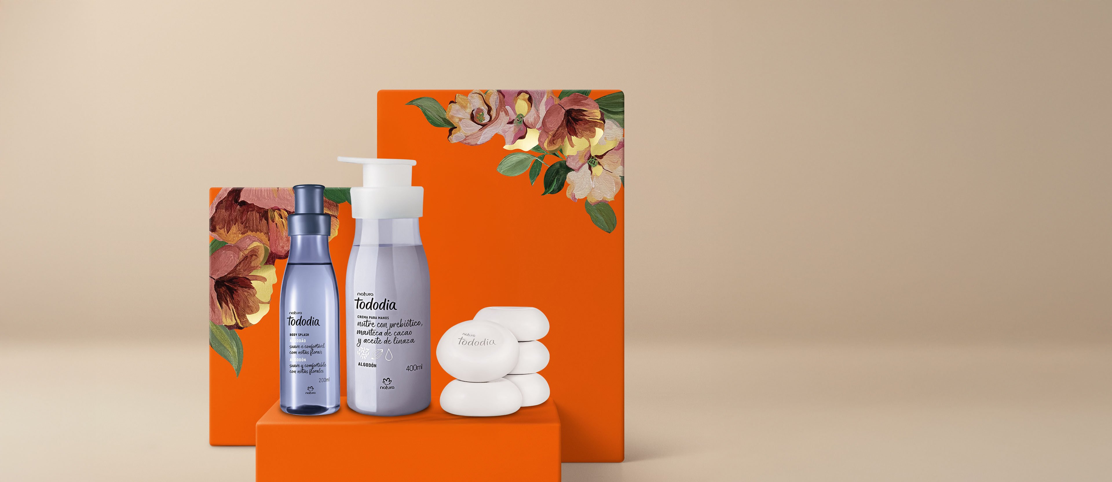 Regalo Madres Tododia Algodón (1 Crema + Jabones Barra + 1 Spray Perfumado)