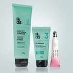 Kit Piel Grasa y Ojos Faces y Chronos Derma (3 productos)