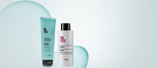 Kit Gel de limpieza y Desmaquillante 3 en 1 Faces (2 productos)