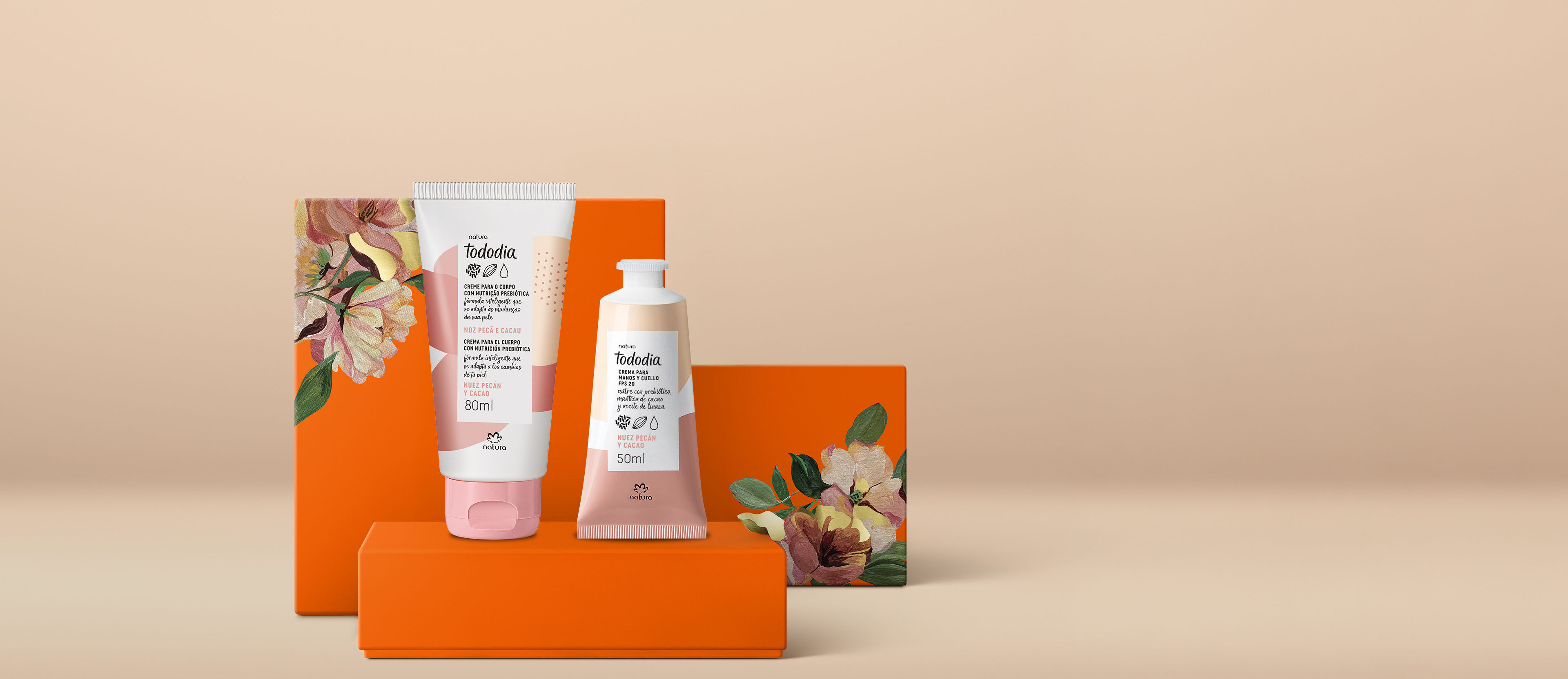 Regalo Madres Nuez Pekan y Cacao (1 crema corporal + 1 crema de manos)
