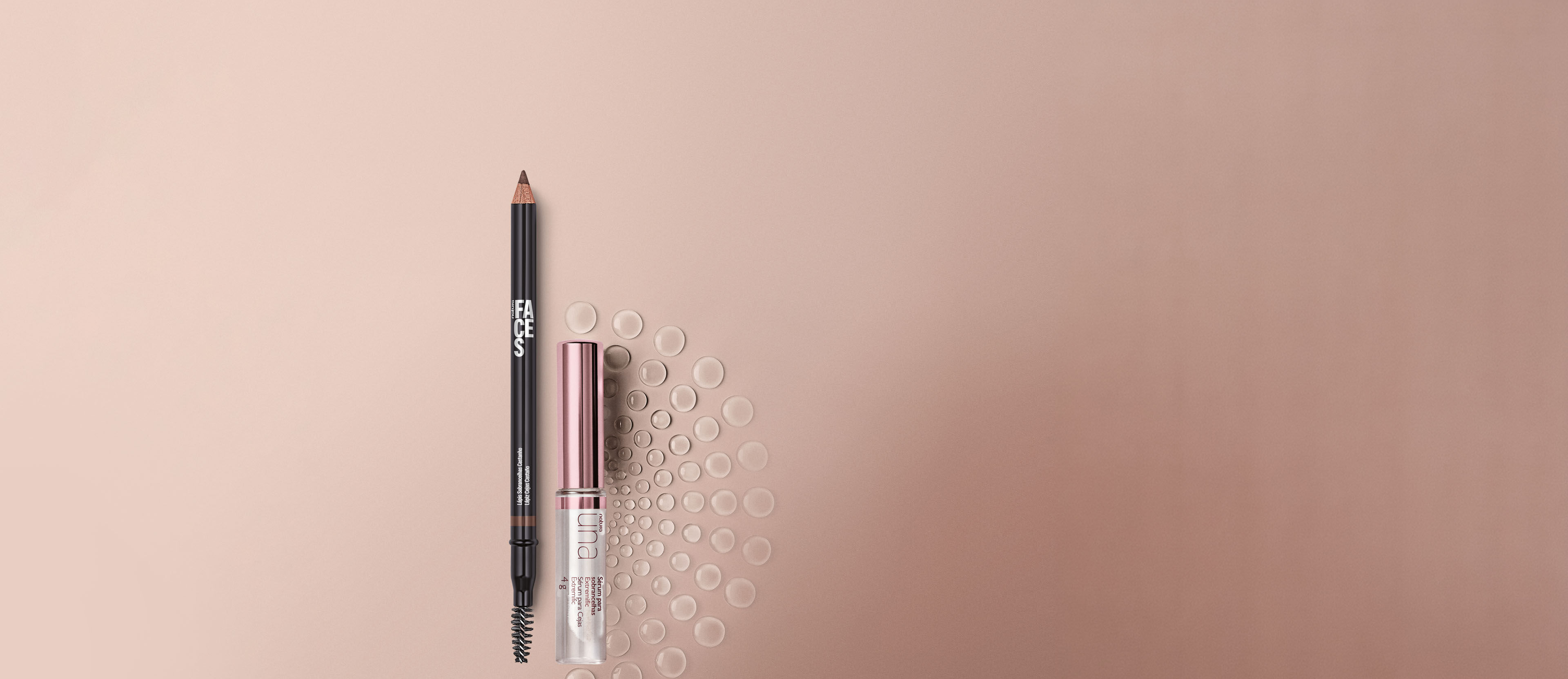 Kit Lápiz Castaño Faces y Sérum para Cejas Una (2 productos)