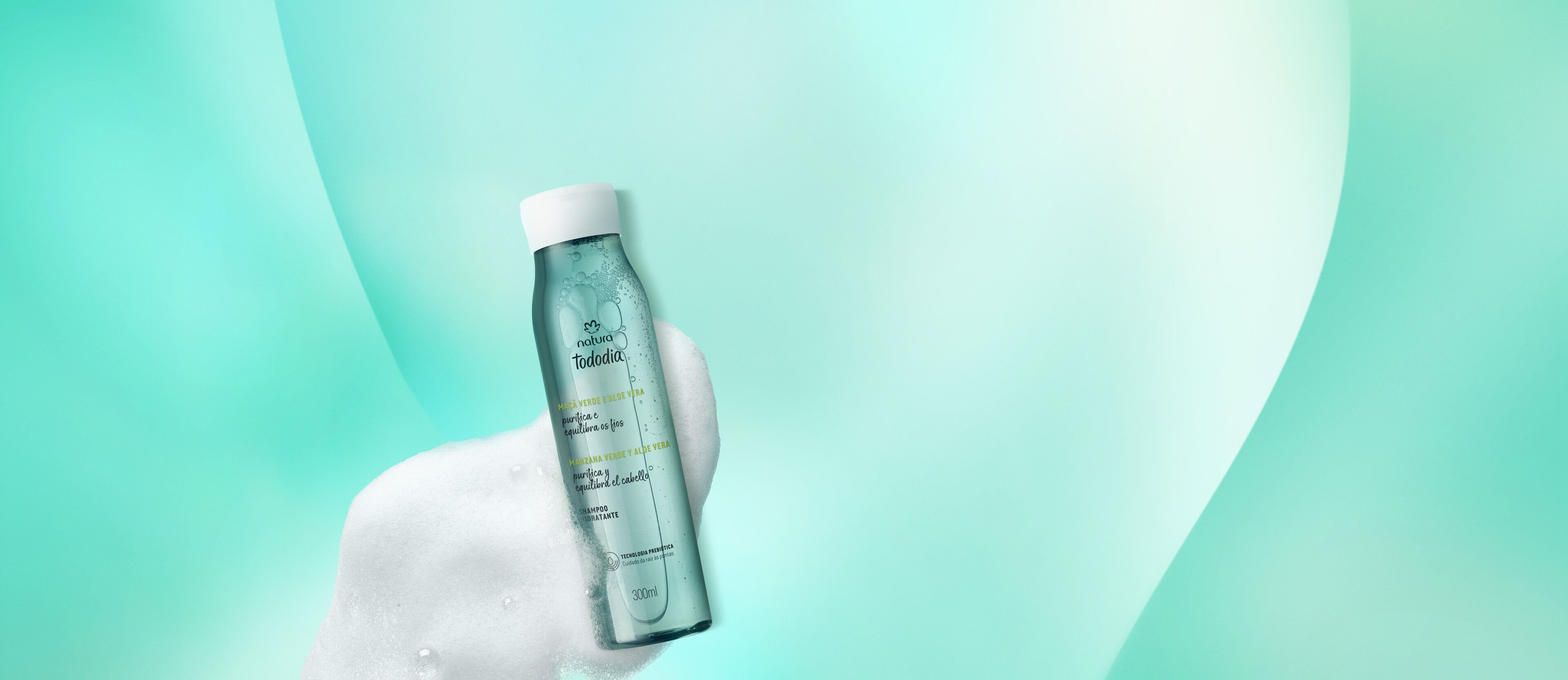 Shampoo hidratante Tododia manzana verde y aloe vera