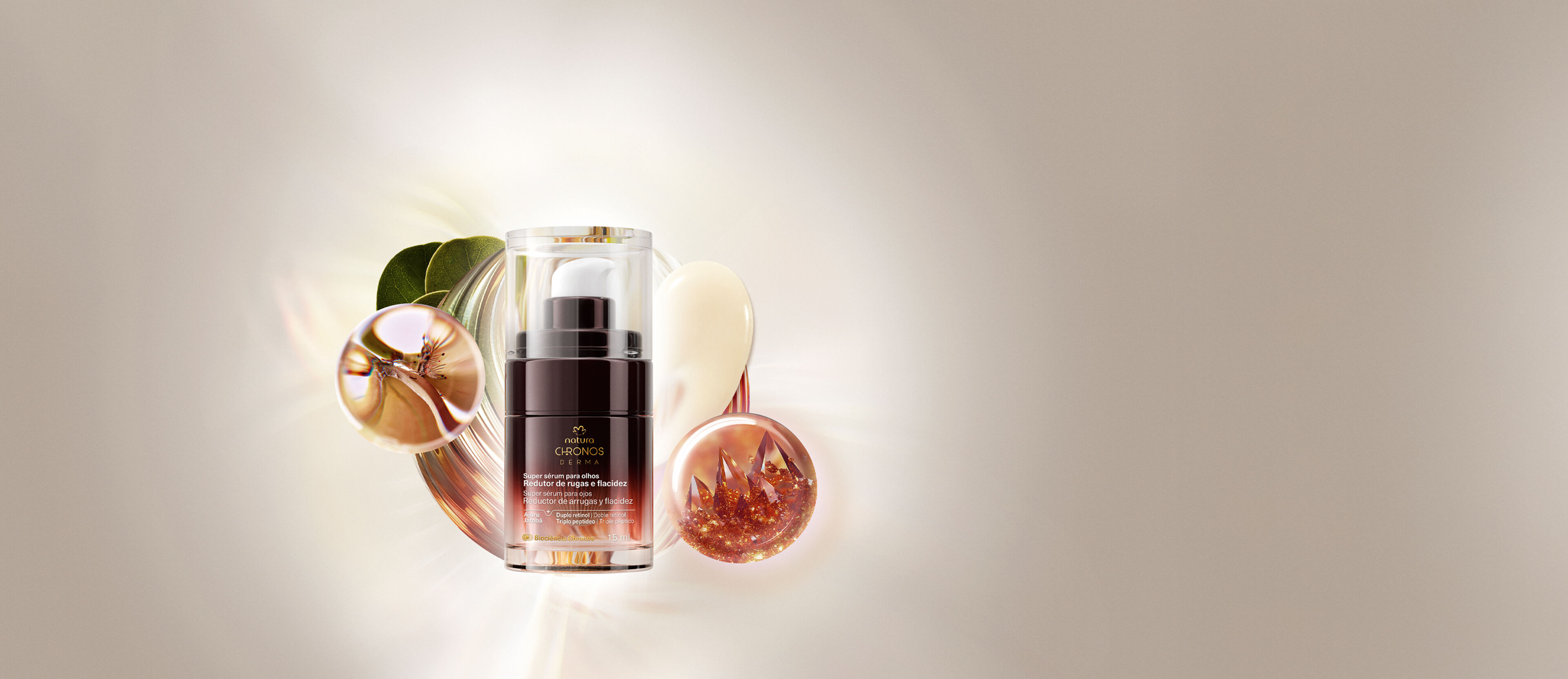 Súper sérum para ojos reductor de arrugas y flacidez Chronos Derma 15 ml
