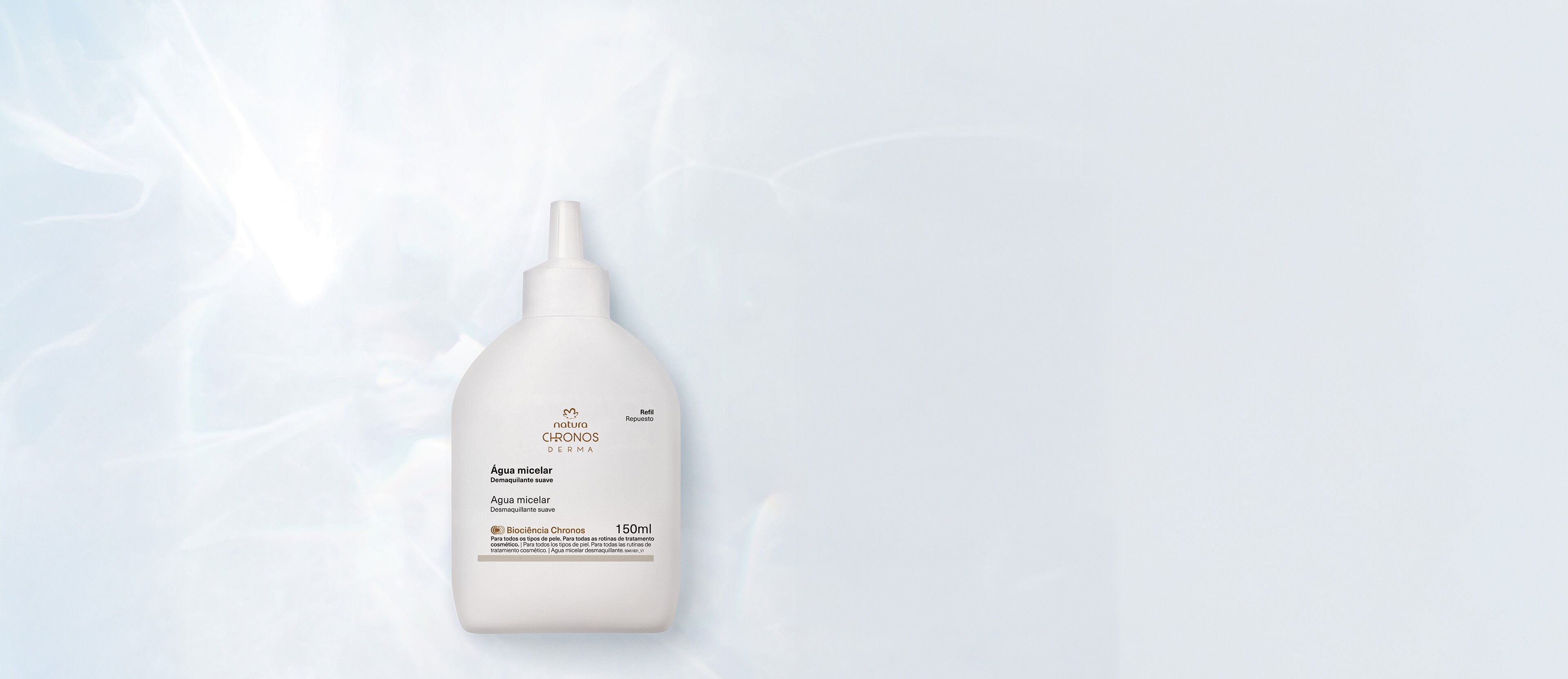 Repuesto agua micelar desmaquillante suave Chronos Derma