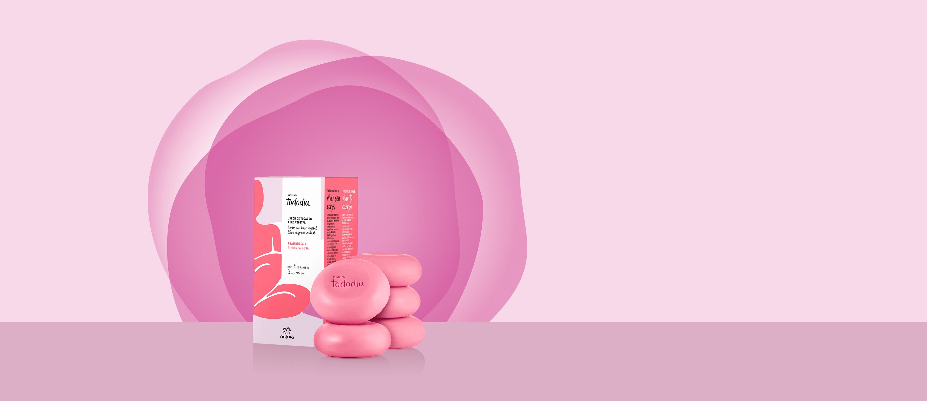 Jabones en barra Tododia frambuesa y pimienta rosa