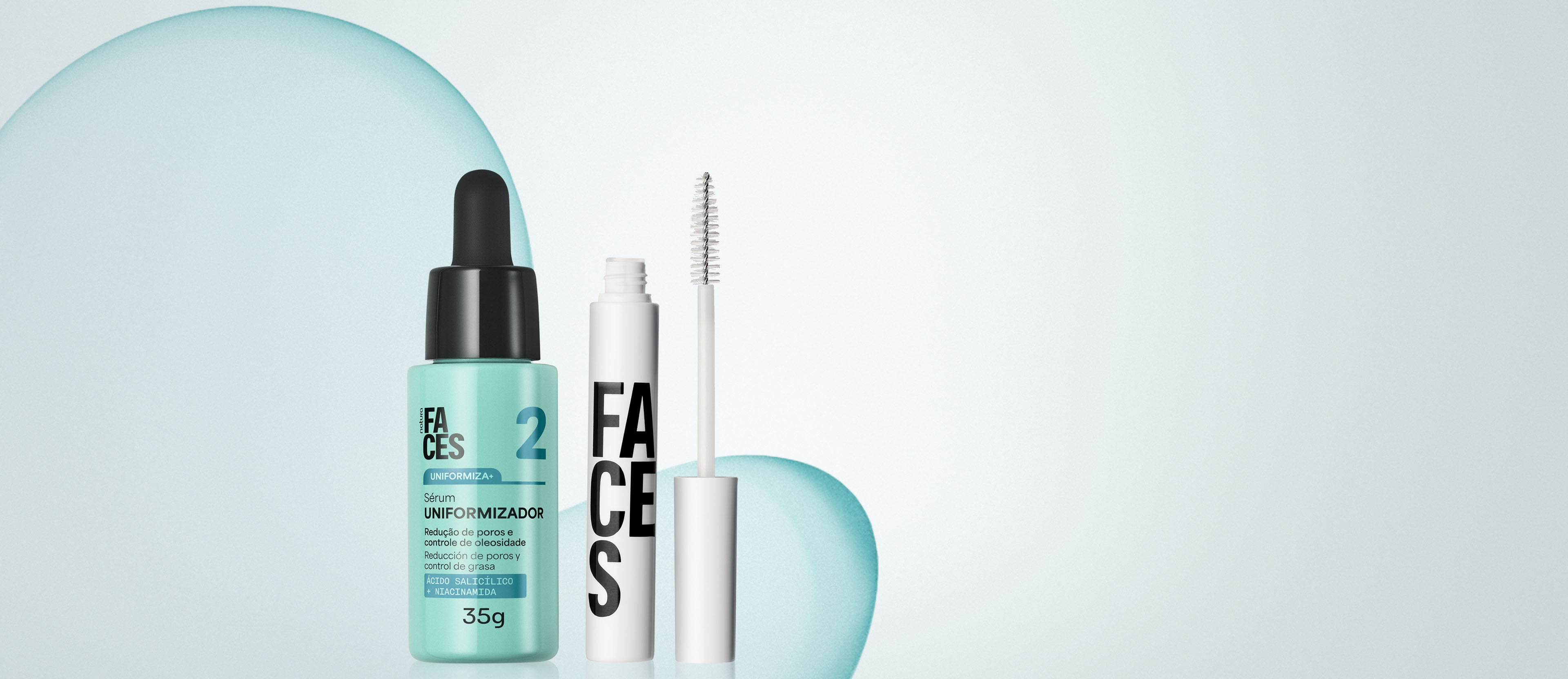 kit sérum Uniformiza+ y máscara para ojos y cejas incolora Faces (2 productos)